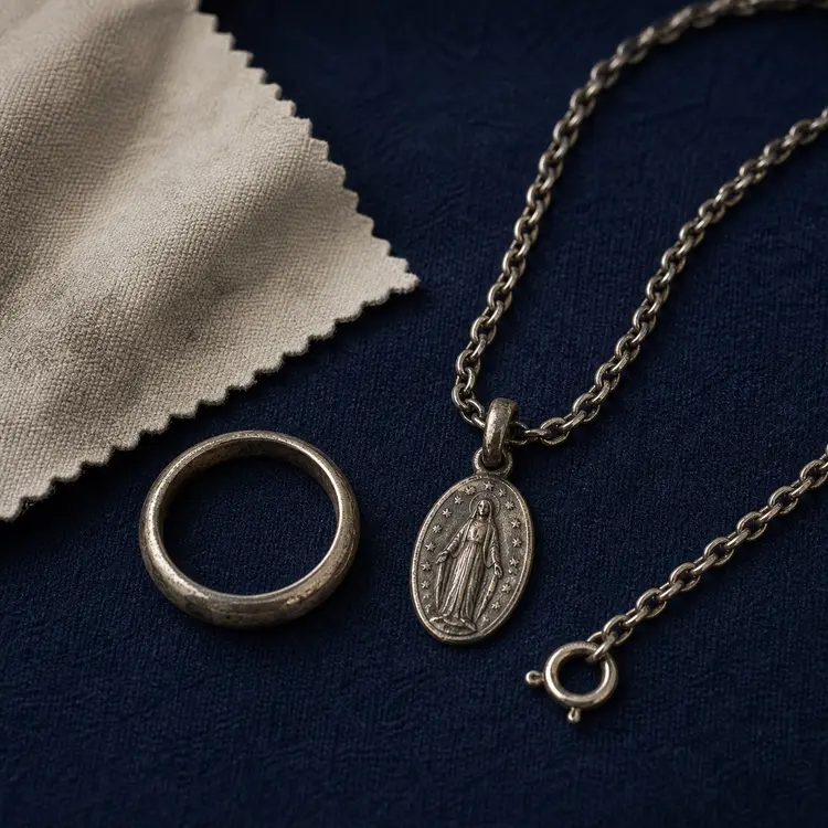 くすみのあるシルバーアクセサリー